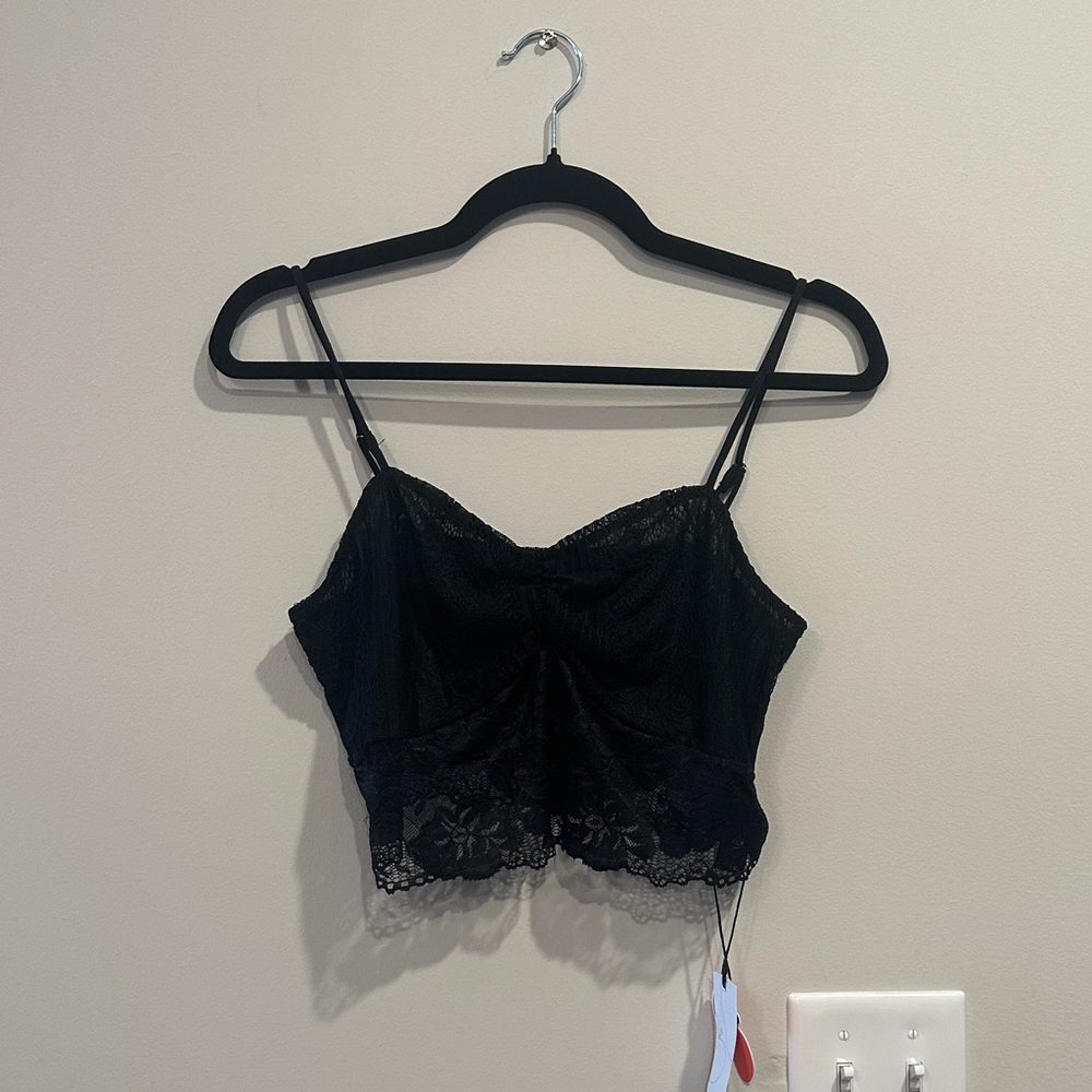 Cider Black Lace Crop Top